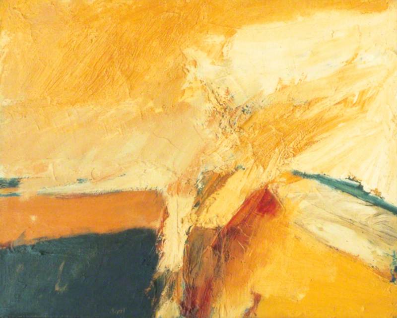 Yellow Painting Abstracted Landscape